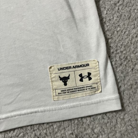 Under Armour Project Rock Shirt Mens L Raglan Baseball Iron Paradise 3/4 Sleeve - Picture 6 of 12